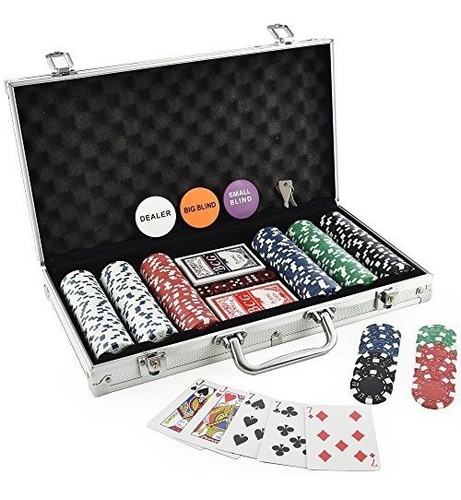 Set De Juego Estilo Poker Con 300 Fichas De 11.5 Gramos Y