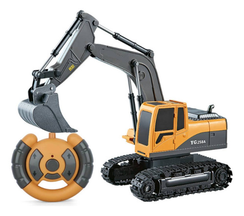 Excavadora Rc A Control Remoto 1:24 De Aleación De 6 Canales