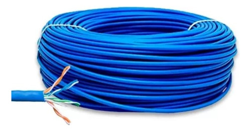 (100 Metros) Cable Utp Cat5 70% Cobre Color Azul