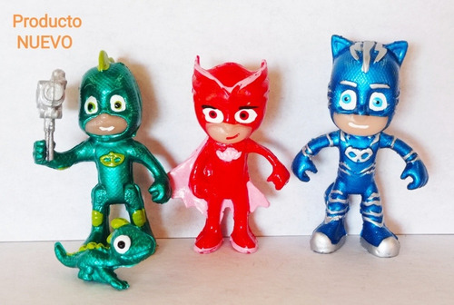 Muñecos Héroes En Pijamas Pjmask 6 Personajes Y Accesorios