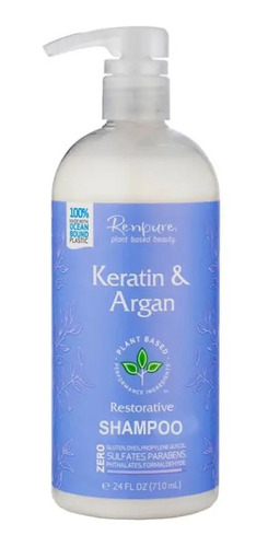 Shampoo Renpure,keratina Y Argan,brillo,suavidad,nutrición