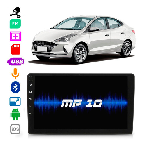 Radio Hyundai Hb20s 2020 A 2021 9 Polegadas Bt Fm Esp Câmera