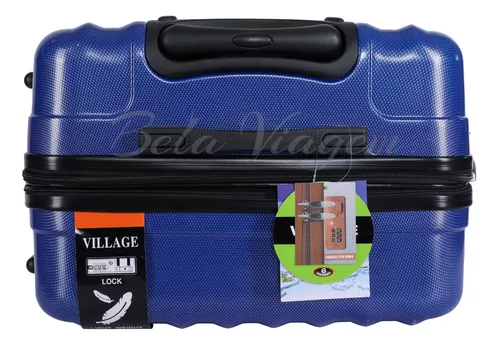 Kit 3 Malas de Viagem Rígida Abs Policarbonato Rodinha 360 Jogo Pequena  Média Grande Importway Azul - BEST SALE SHOP