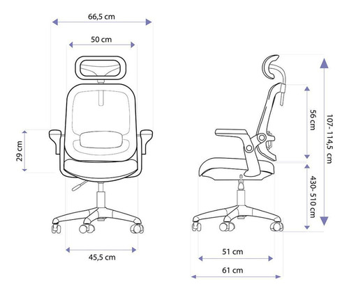 Cadeira De Escritório Ergonômica Cinza/branca Elements Astra