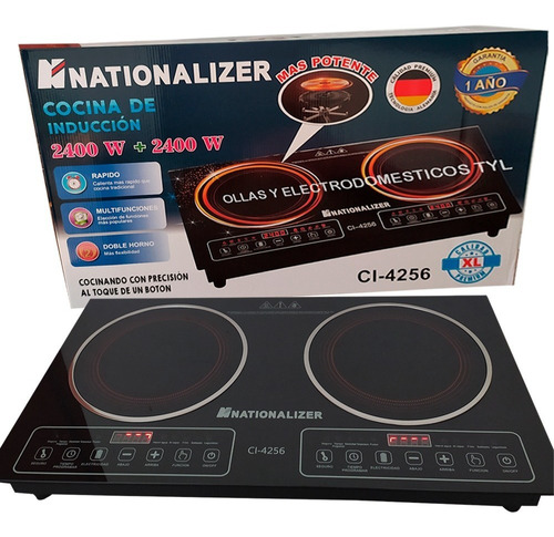 Cocina Inducción De 2 Hornillas Multifunciones Nationalizer