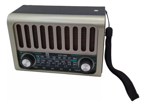 Radio Parlante Retro Bluetooth Am Fm Usb Ktf-1482