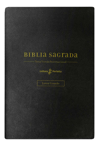 Livro Bíblia Nvi, Couro Soft, Preto, Letra Grande, Com Espaç
