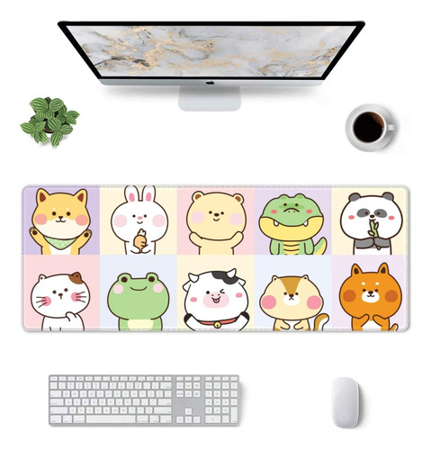Alfombrilla De Ratón Para Juegos De Animales Kawaii, De Xl Y 2.