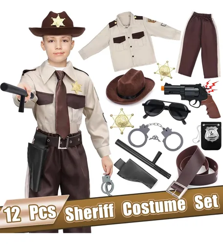 Disfraz De Policía Infantil Latocos, Sheriff Con Accesorios