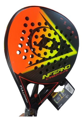 Paleta Dunlop Inferno Carbón Elite Color Negro