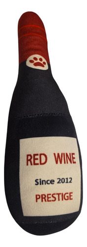 Peluche Mascota Con Chifle Botella Negro Botella Vino