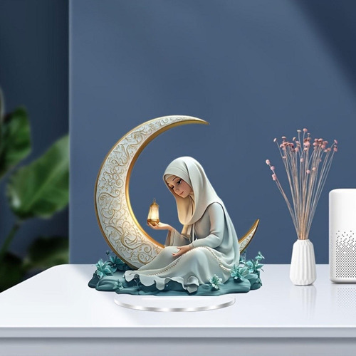 Lua Freira Sinal Acrílico Ornamento De Mesa Arte Mesa Peça