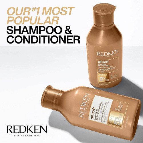Redken All Soft Shampoo | For Dry/brittle Hair | Provides In