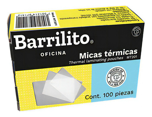 Micas Termicas Barrilito Mt201 Semi-rígidas 64x108mm 100pzs