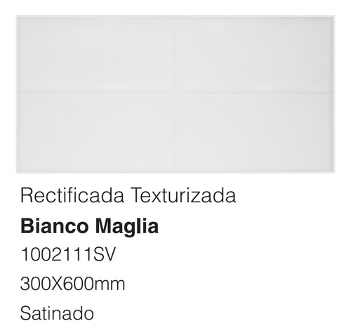 Ov Cerámica Chino Blanco Maglia 30x60 1002111sv