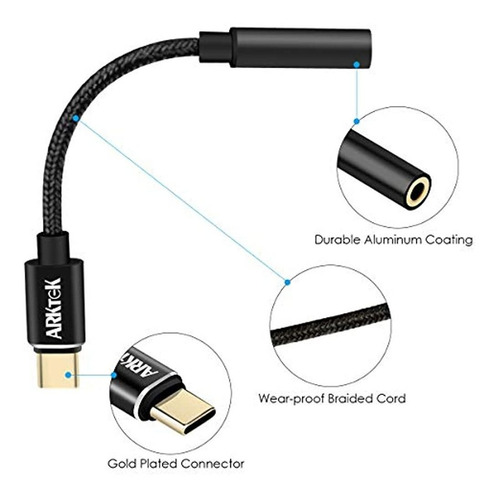 Adaptador De Audio Usb C A 3,5 Mm - Usb Tipo C A Conector Au