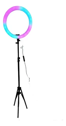 Aro Luz Led 36 Cm Control Remoto Tripode 2.10 Base Celular
