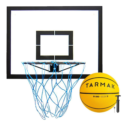 Tabela Basquete 50x65cm + Aro E Cesta + Mini Bola Bola Núm 5