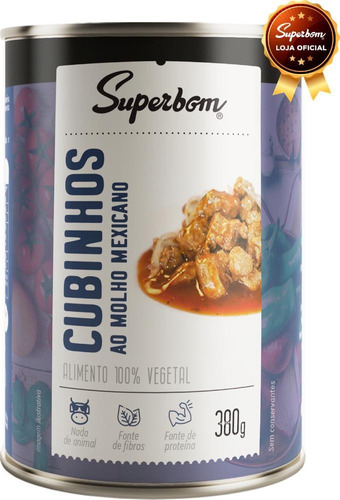 Cubinhos Veganos Ao Molho Mexicano 400g - Superbom.