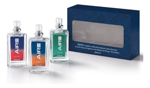 Estojo Presente Masculino Aire 3x25ml - Jequiti