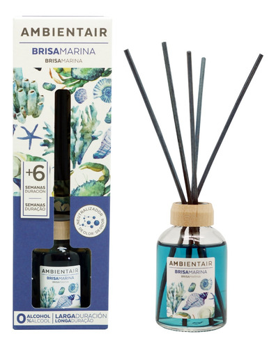 Difusor Aromatico Varillas Brisa Marina 50ml Ambientair