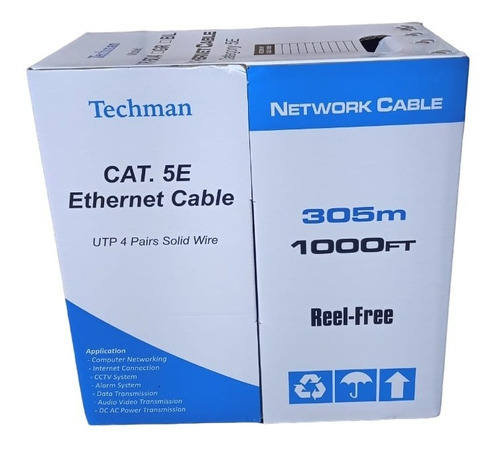 Cable Utp Categoría Cat5e 4 Pares 305 Metros 