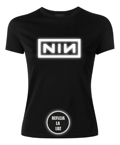 Playera De Nine Inch Nails Refleja La Luz Bandas De Rock 