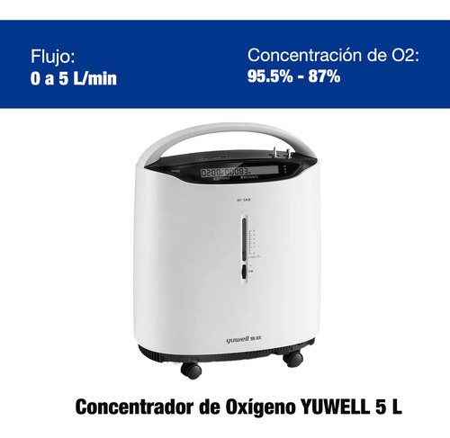 Kit Concentrador De Oxígeno Yuwell Olv8f 5 Litros + 2 Aguas
