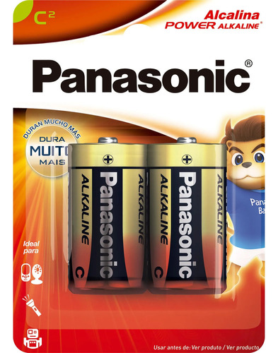Pilha Alcalina 1,5v C (c/2 Pilhas) Panasonic
