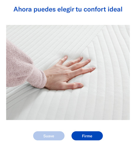 Colchón Queen Size Luuna One Firme, En Caja, Memory Foam Blanco