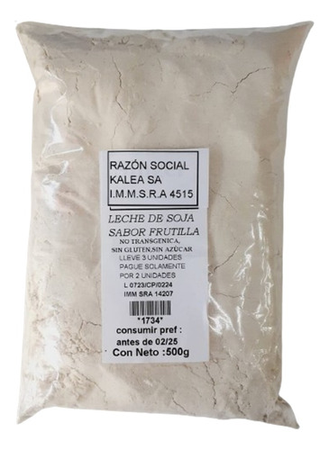 Leche De Soja En Polvo De Frutilla 500 G Compre 3 Pague 2