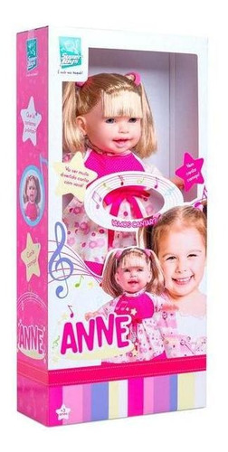 Boneca Anne Cante Comigo - 42cm - Canta/recita - Supertoys