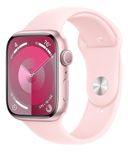 Apple Watch Series 9 45mm Pink Aluminum Pink Sport Band S/m