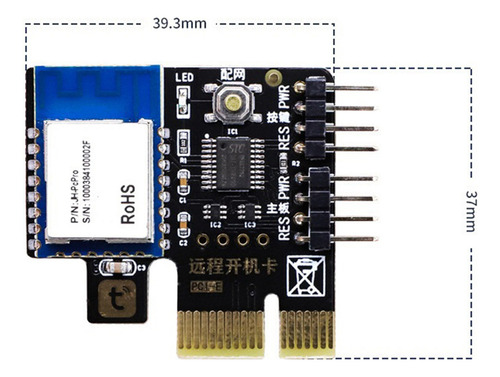 4x Tuya Wifi Computer Power Reset Switch Pcie Card Pcie Para
