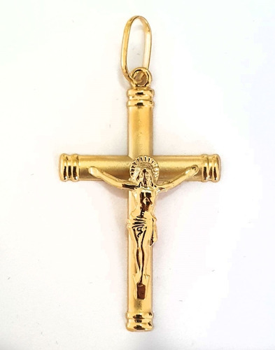 Crucifixo Em Ouro 18k 2,60 Gramas Frete Grátis 