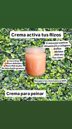Crema Para Peinar Activa, Hidrata , Define Rizos Definidos