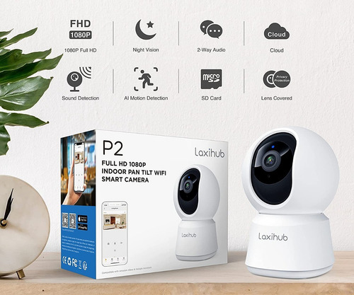 Imagen 3 de 8 de Cámara Ip Interior Full Hd Wifi Alexa Y Google Home