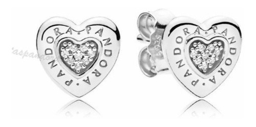 Aros Pandora Corazones Cubic Logo Plata925  Original 