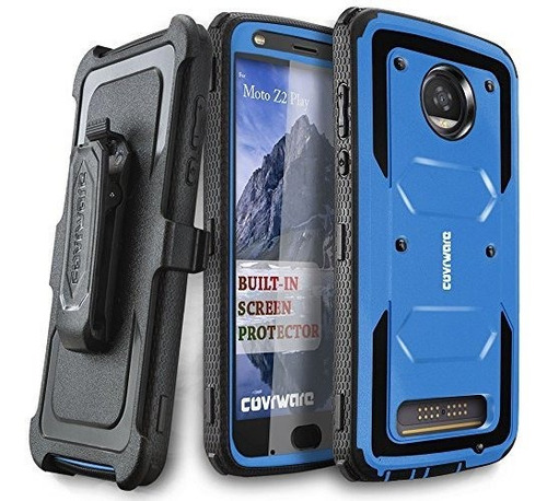 Funda Covrware Con Protector Pantalla, Azul.