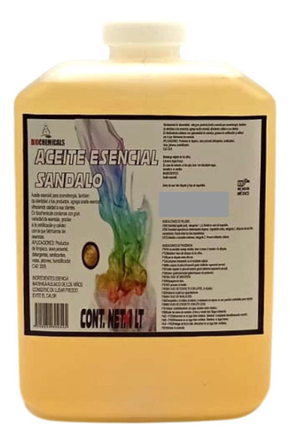 Esencia Fragancia Sandalo Para Velas Jabones Multiusos 1 Lt