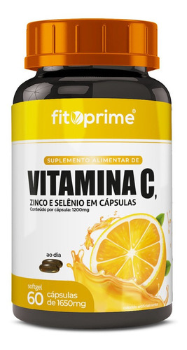 Imagem 1 de 4 de Vitamina C 1000mg + Zinco E Selênio 60 Cápsulas Fitoprime