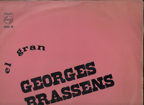 El Gran George Brassens Uruguay Lp Unique Cover Spanish 1973