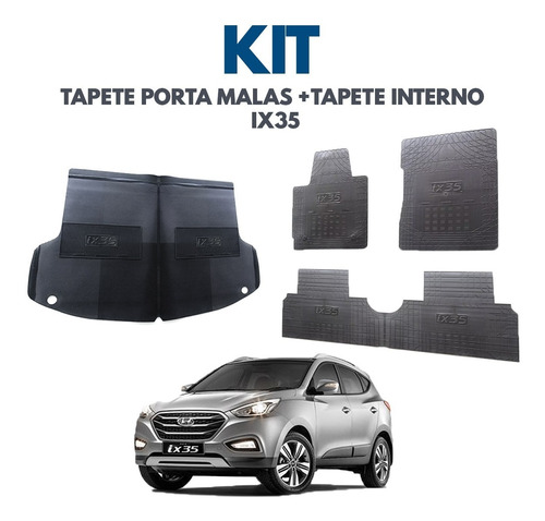 Jogo Tapete Interno E Porta Mala Hyundai Ix 35 17 18 19 20