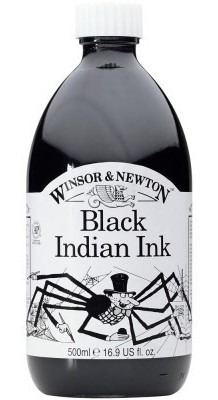 Tinta Para Desenho W&b Black Indian 500ml 1050030