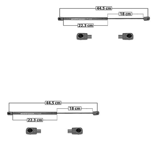 2-amortiguadores Para Vidrio Spart Toyota Matrix 03-08