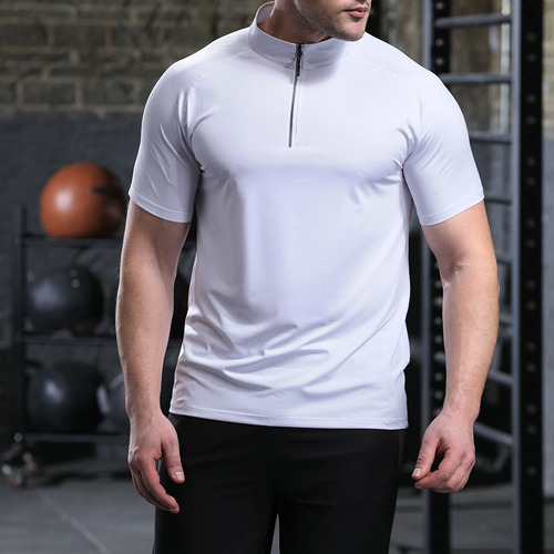 Camiseta Deportiva Microfibra Gym Manga Corta Hombres C2