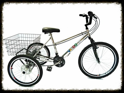 Triciclo De Alumínio - Aro 26 - 21 Marchas - Shimano