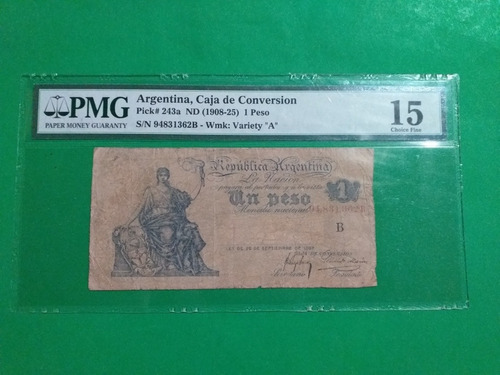 Billete Antiguo Argentina 1897, Certificado Buen Estado.