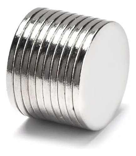 Imã De Neodímio Disco 12mm X 2mm N35 10 Peças Neoimã Redondo Potente