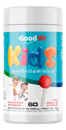 Multivitamínico Kids 60 Comprimidos Mastigáveis - Good Vit